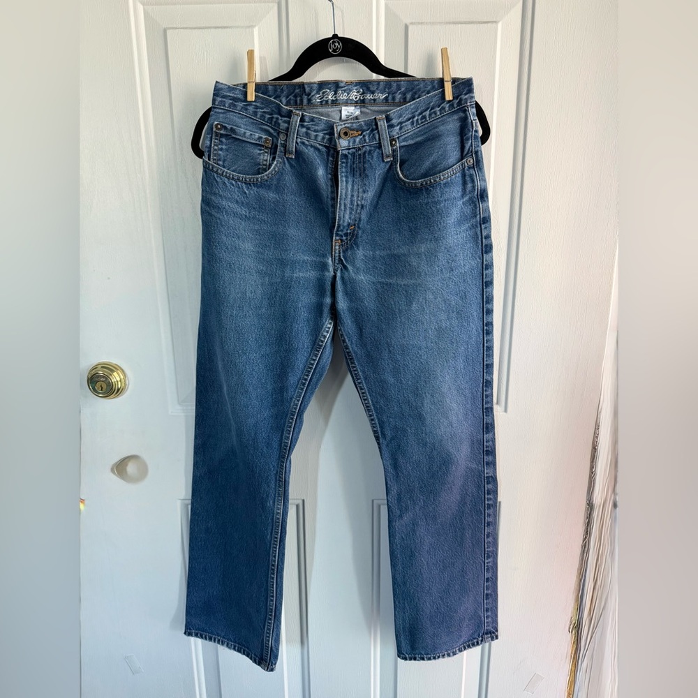 EDDIE BAUER Men’s Jeans Classic Straight Blue Denim 100% Cotton SIZE 30x30